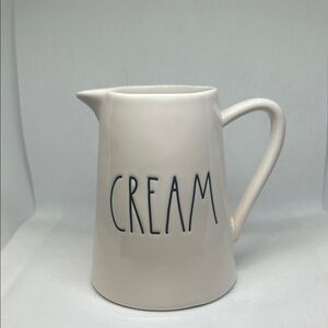 White Ceramic Cream Pitcher